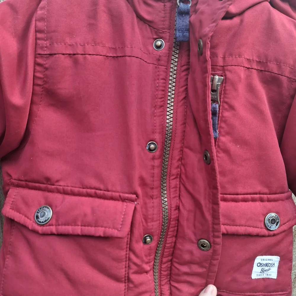 OshKosh B'gosh Red Coat with Button Accent